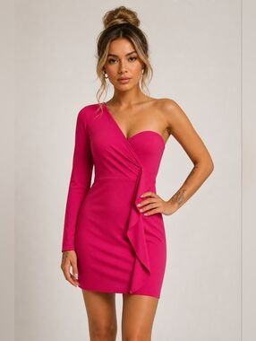 PrettyLittleThing | Dresses | Prettylittlething Champagne Satin Pleat  Bardot Flared Sleeve Shift Dress Nwt | Poshmark